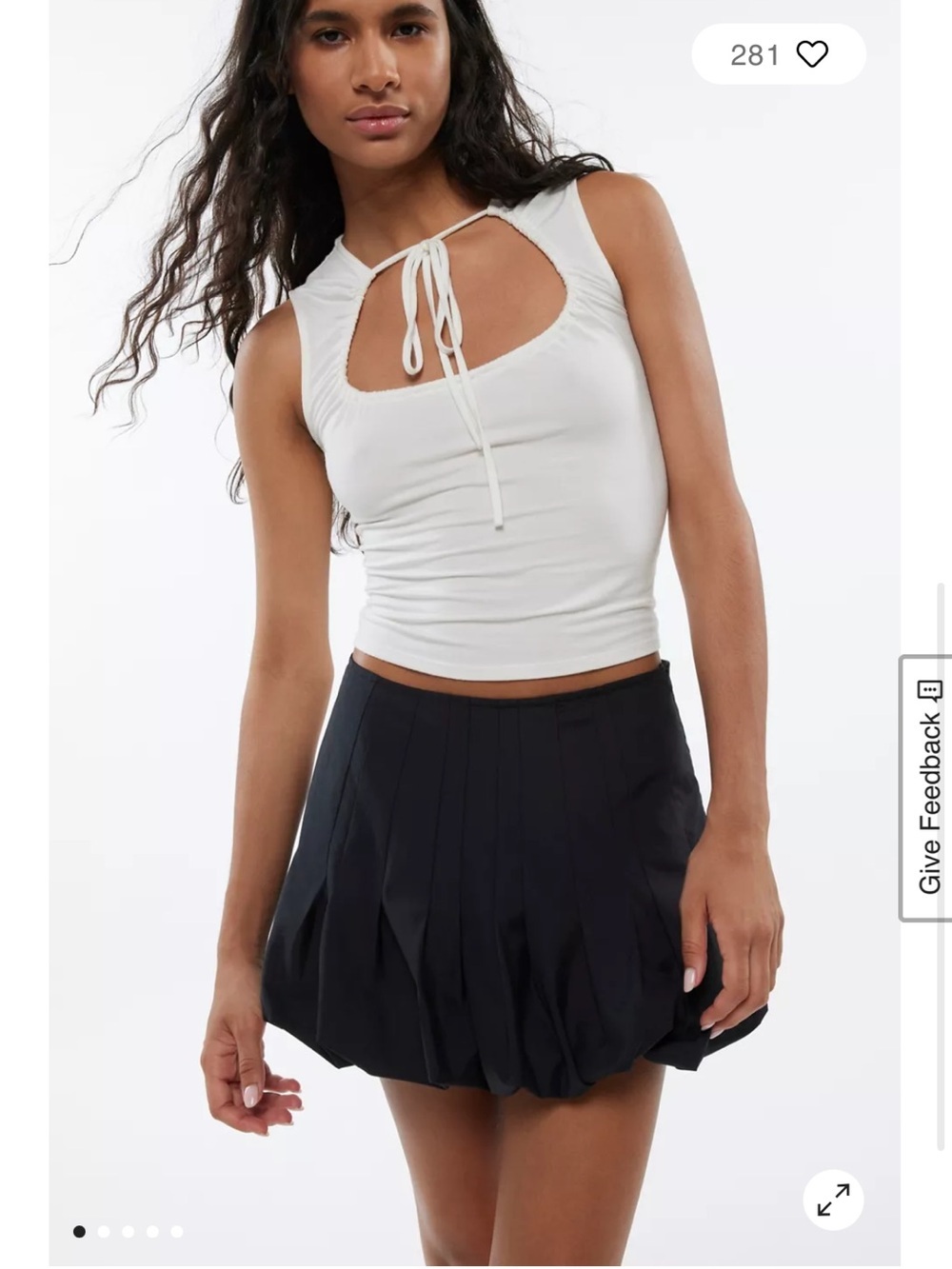 Geel Cloud Black Cotton blend Bubble Hem Mini Skirt Size Extra small